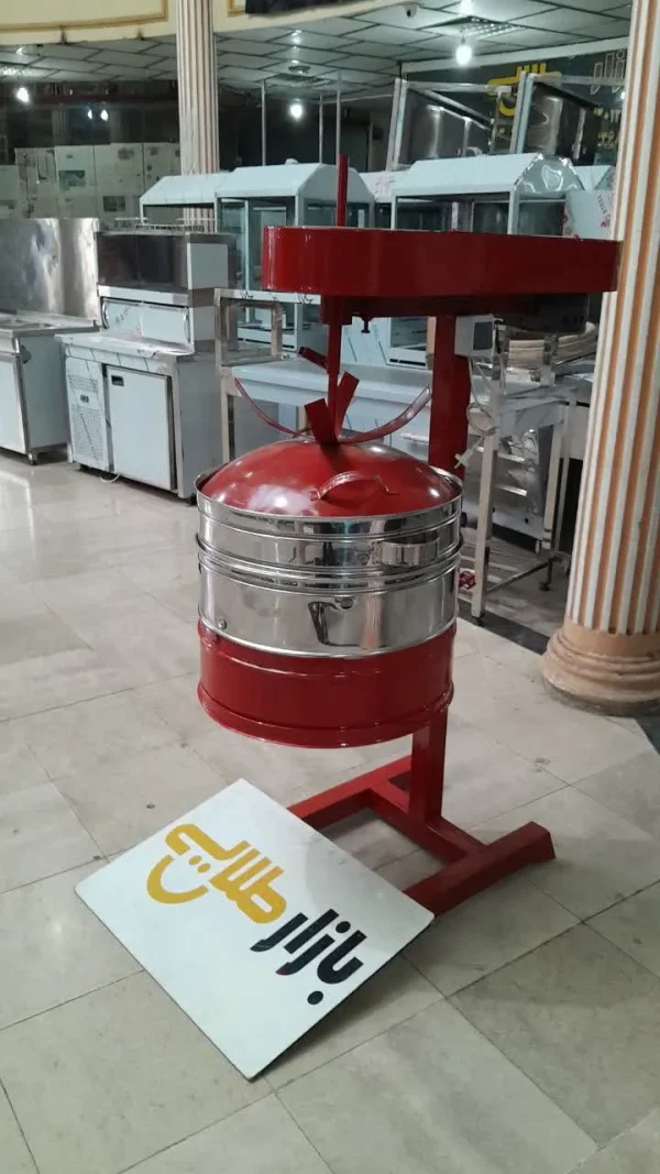 دستگاه تفت تخمه پز شورکن داغ کن شور کن همزن گردان ۵ کیلویی کاور دار محافظ دار