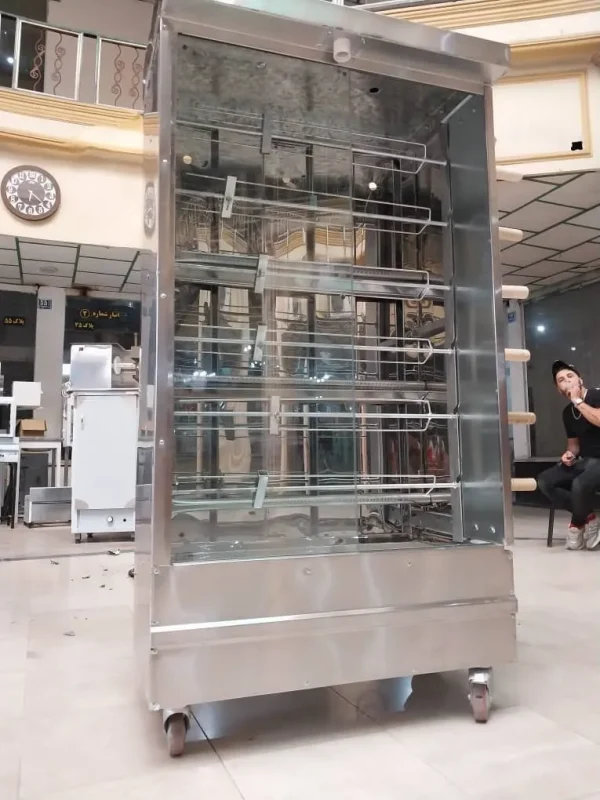 دستگاه جوجه گردان مرغ بریان ۱۲ سیخ پاچینی ۱۲ سیخ صنعتی