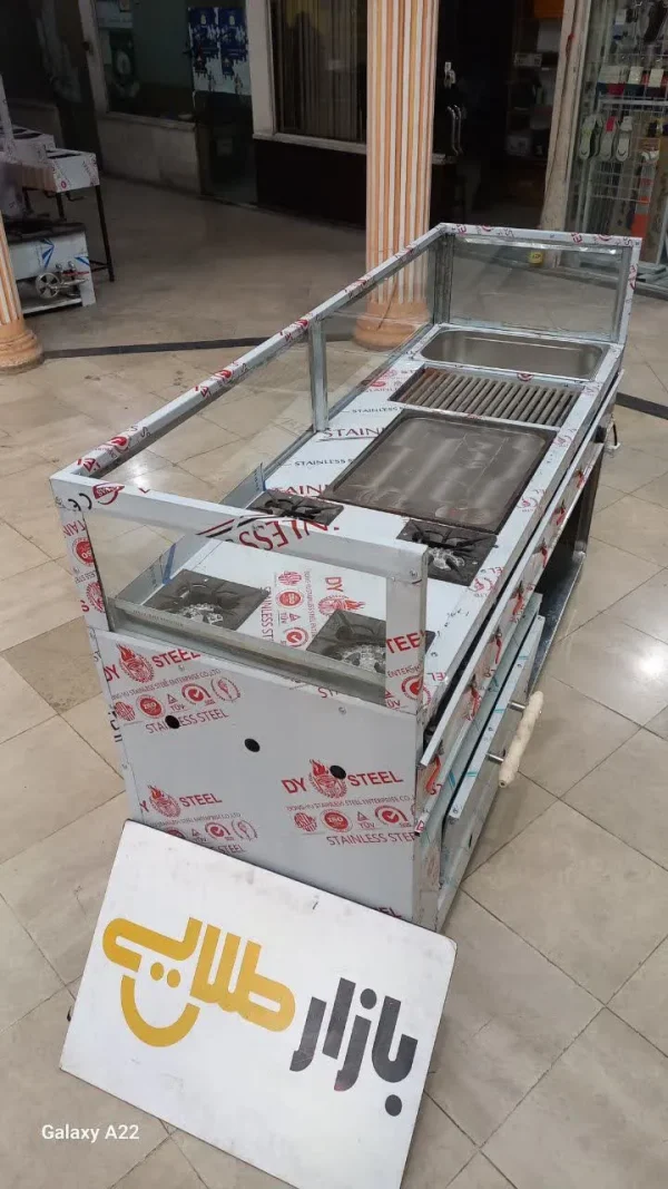 فر گریل ساندویچی ساندویچ داخل کانکس اغذیه