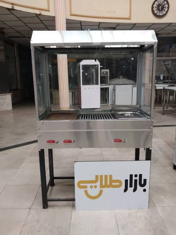 فر ساندویچی کاره کوچک خطی با هود خیابانی/فست فود سیار