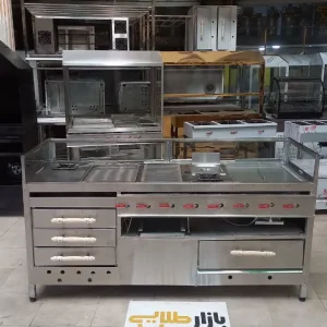 فر ترکیبی ساندویچ ۸ کاره با دیزی پز+سرخ کن + ۳ کشو بلال پز +فر پیتزا