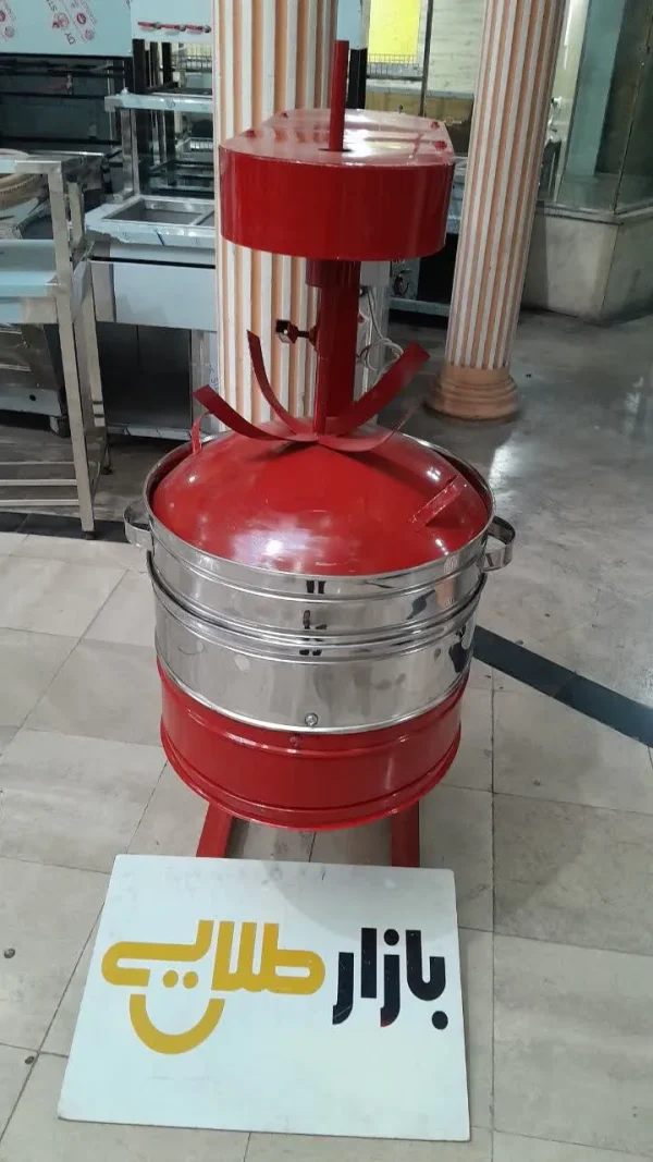 دستگاه تفت تخمه پز شورکن داغ کن شور کن همزن گردان ۵ کیلویی کاور دار محافظ دار