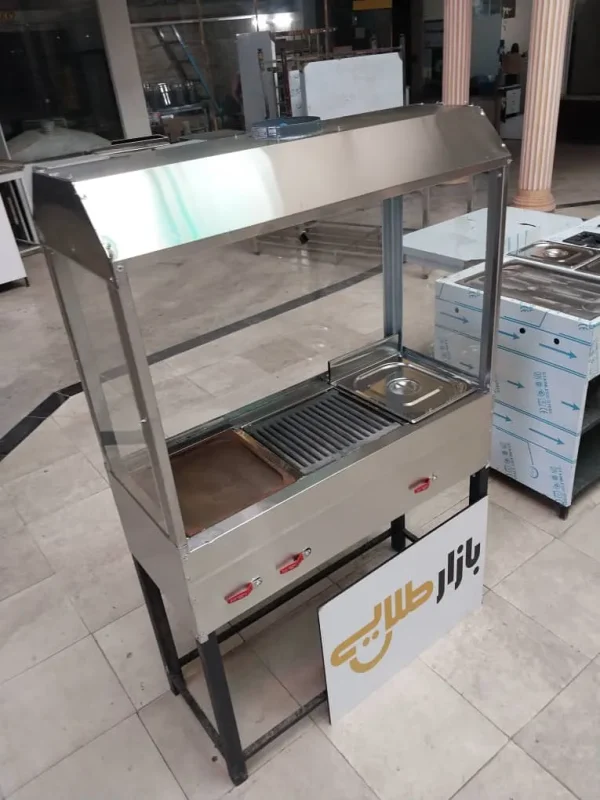 فر ساندویچی کاره کوچک خطی با هود خیابانی/فست فود سیار