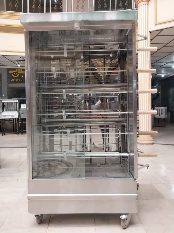 دستگاه جوجه گردان مرغ بریان ۱۲ سیخ پاچینی ۱۲ سیخ صنعتی