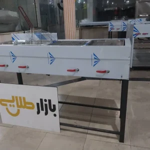 فر ساندویچی ساندویچ اغذیه ترکیبی مرکب بغل سرخ کن صنعتی ۴ کاره خطی نیم تنه