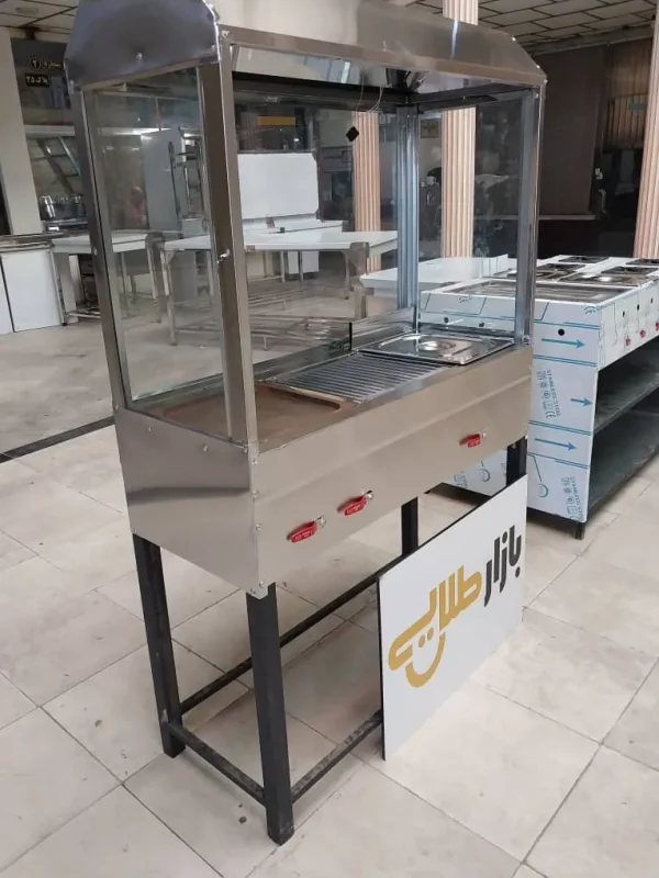 فر ساندویچی کاره کوچک خطی با هود خیابانی/فست فود سیار