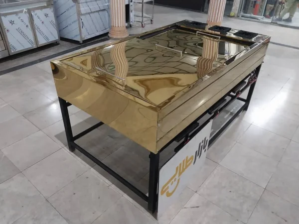 فر دیزی سنگی پز آبگوشت پزی ۹۶ تایی بغل اجاق ۳ شعله طلایی