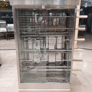 دستگاه فر جوجه گردان مرغ بریان کنتاکی پاچینی ۶ سیخ صنعتی