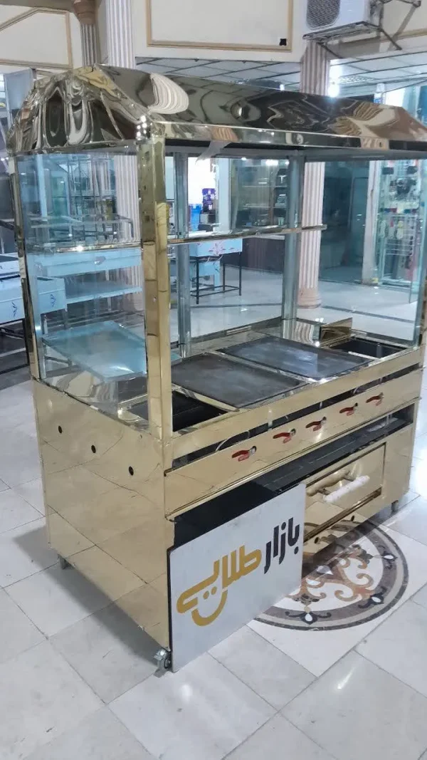 فر ساندویچی مرکب ترکیبی زیر پیتزا ۹ بشقاب فلافلی طلایی