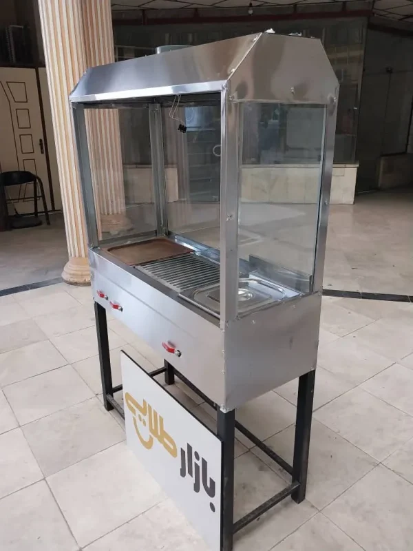 فر ساندویچی کاره کوچک خطی با هود خیابانی/فست فود سیار