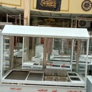 فر ساندویچی کاره با ۴ لگن سرخ کن فلافل/سمبوسه